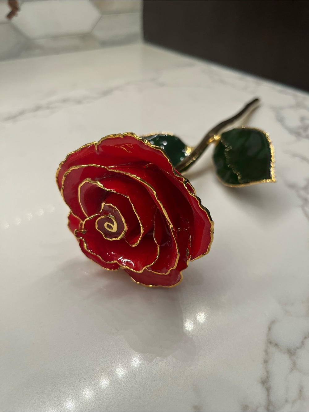 24kt gold covered rose